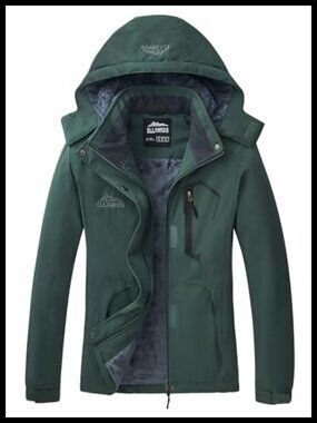 Waterproof Ski Jacket for Women Warm Winter Snow Coat with Hood and Pockets